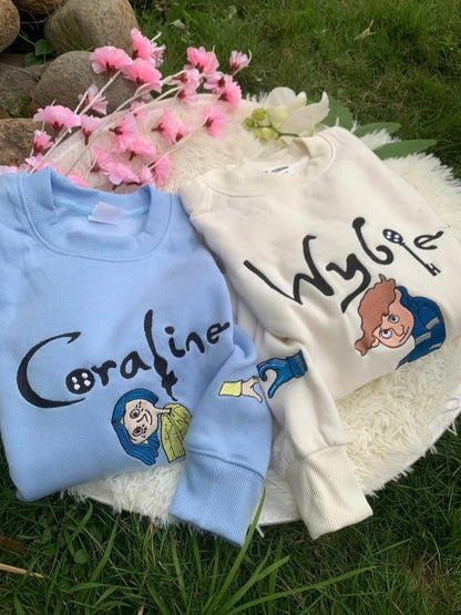 Fifaytech™ Co.ralin.e & Wy.bie Embroidered Sweatshirts set