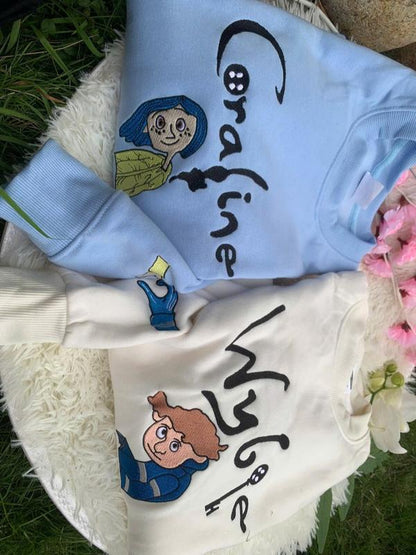 Fifaytech™ Co.ralin.e & Wy.bie Embroidered Sweatshirts set