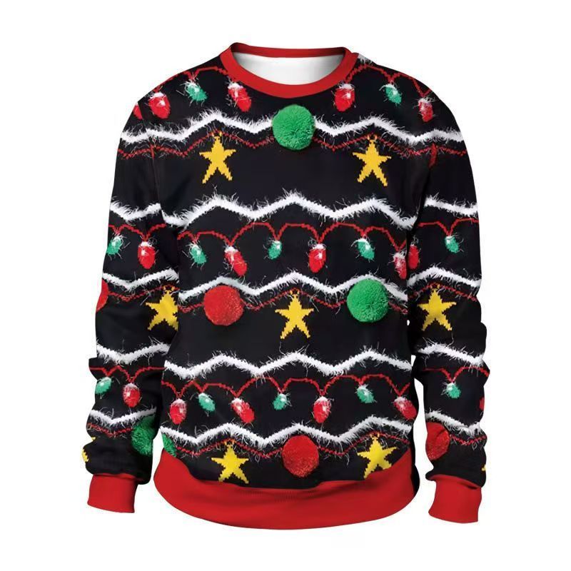 Fifaytech™ String Lights Ugly Christmas Sweater in Black