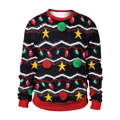 Fifaytech™ String Lights Ugly Christmas Sweater in Black