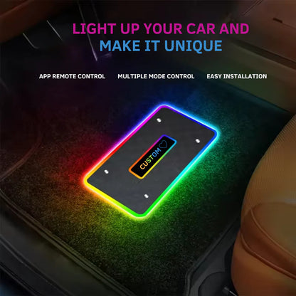 Fifaytech™ Customized Car Floor Mats Lights with Personalized Logos