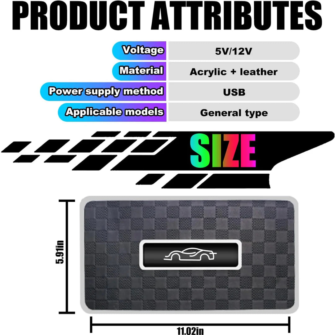 Fifaytech™ Customized Car Floor Mats Lights with Personalized Logos