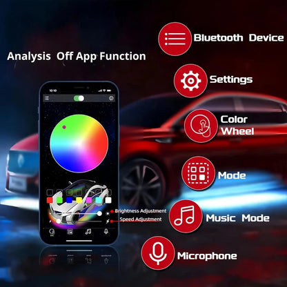 Fifaytech™ Customized Car Floor Mats Lights with Personalized Logos