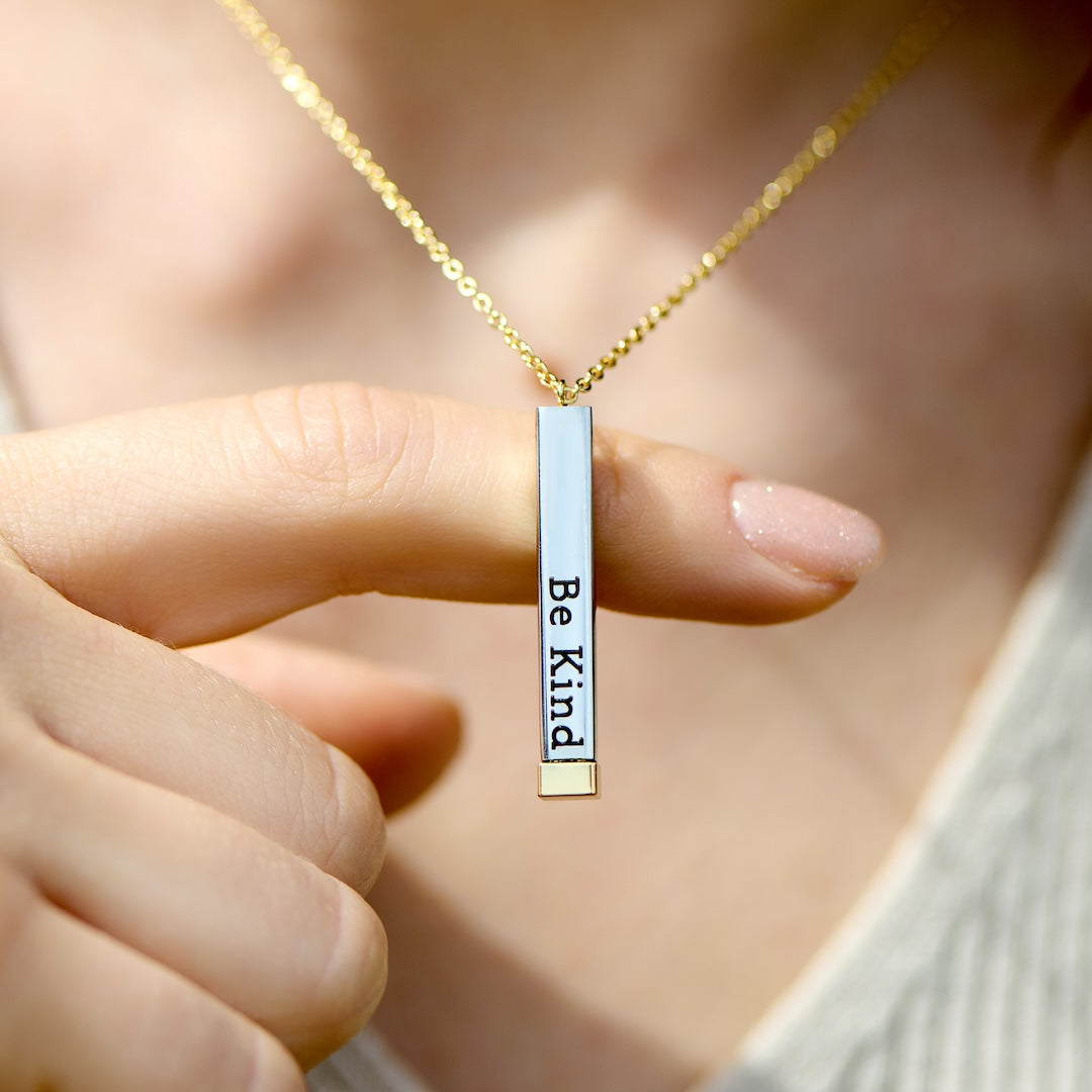 Fifaytech™ Be Kind...of a bi♡ch - Hidden Message Necklace