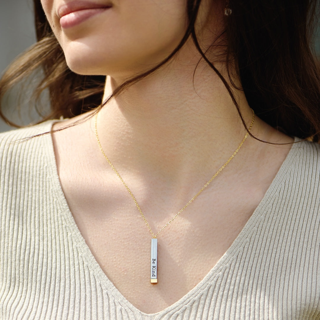 Fifaytech™ Be Kind...of a bi♡ch - Hidden Message Necklace