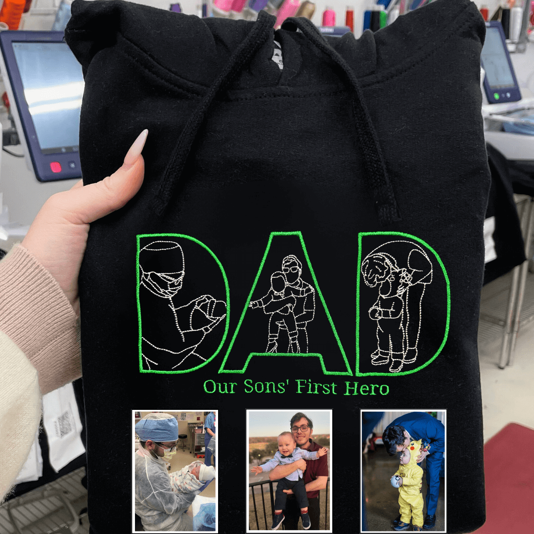 Fifaytech™ Embroidered "DAD" Hoodie Sweatshirt