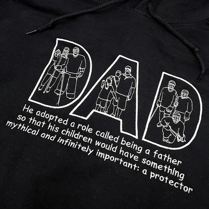 Fifaytech™ Embroidered "DAD" Hoodie Sweatshirt