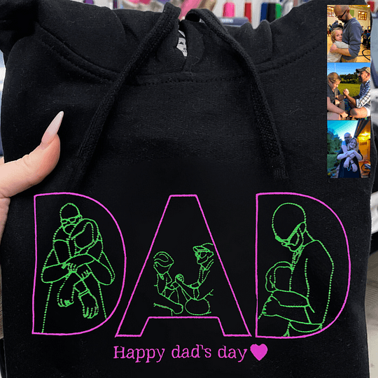 Fifaytech™ Embroidered "DAD" Hoodie Sweatshirt