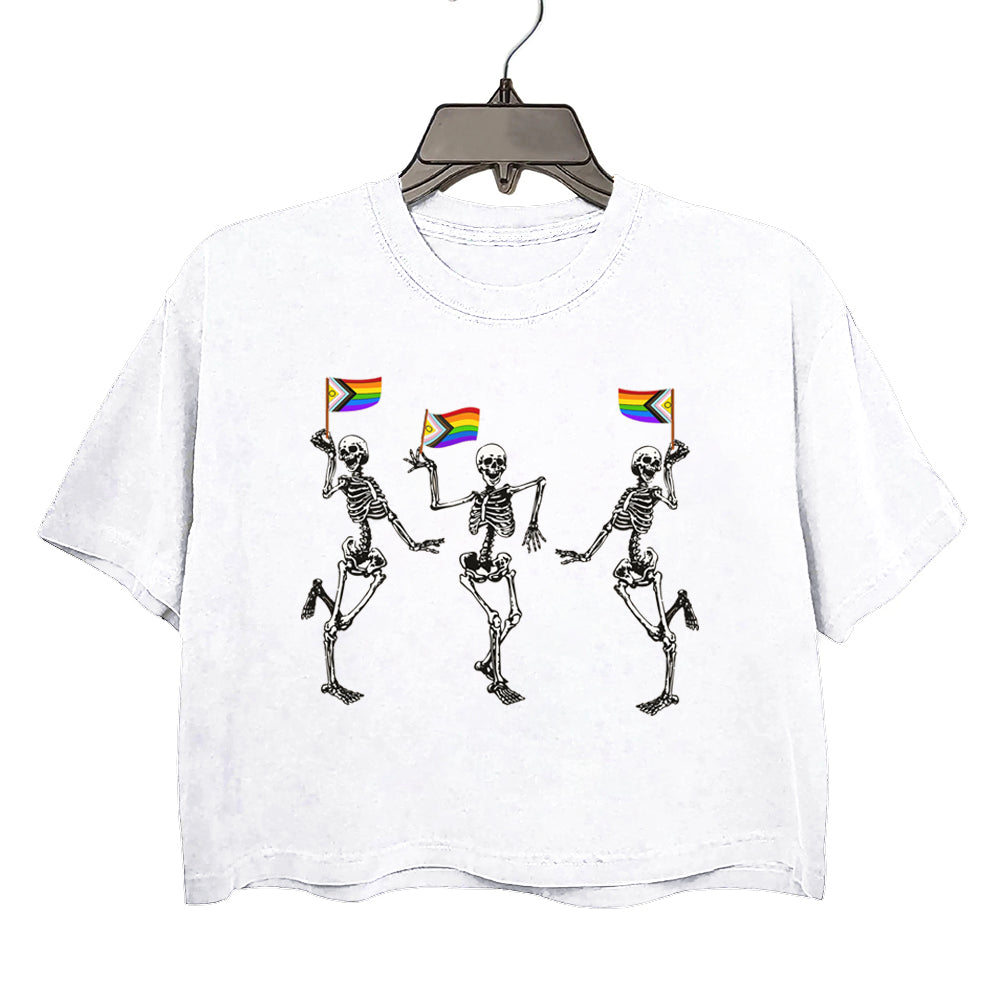 Fifaytech™ Pride skeleton  Crop Tee For Women