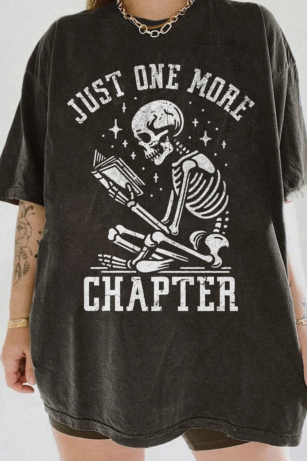 Fifaytech™ Just One More Chapter Skeleton Tee For Women