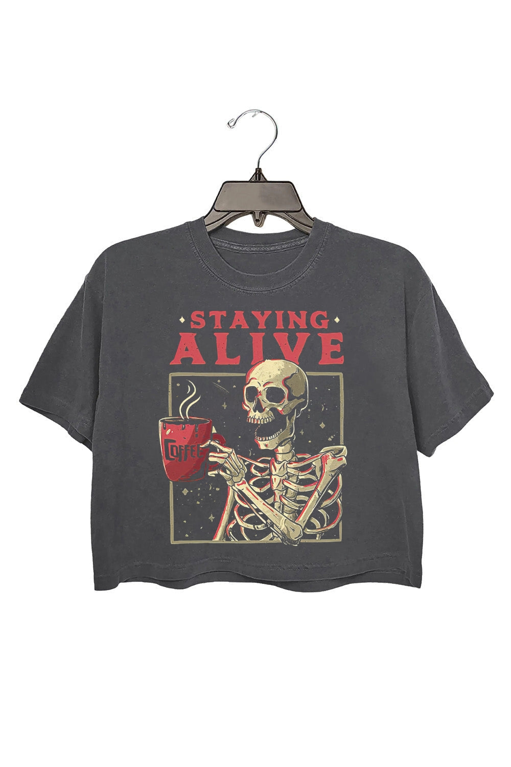 Fifaytech™ Skeleton Staying Alive Crop Top For Women