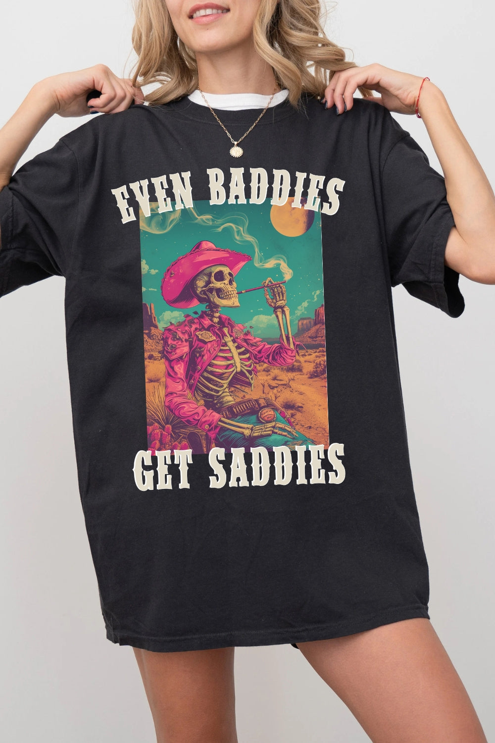 Fifaytech™ Even Baddies Get Saddies Skeleton Tee For Women