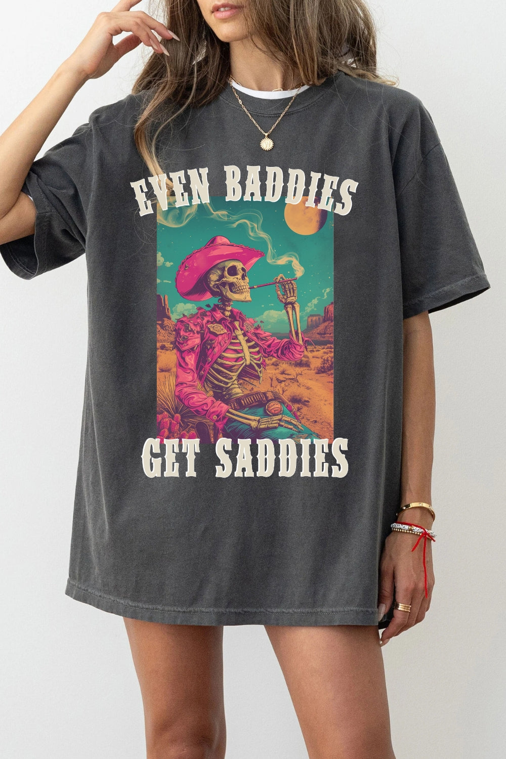 Fifaytech™ Even Baddies Get Saddies Skeleton Tee For Women