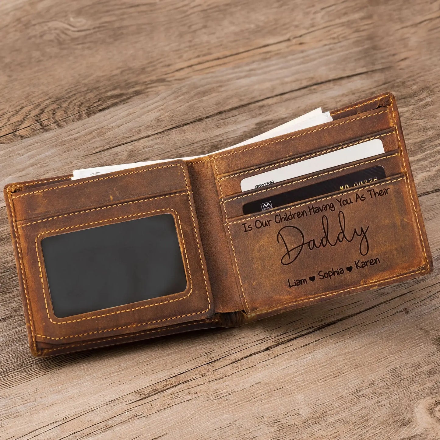Fifaytech™ Father's Day Personalized Leather Wallet