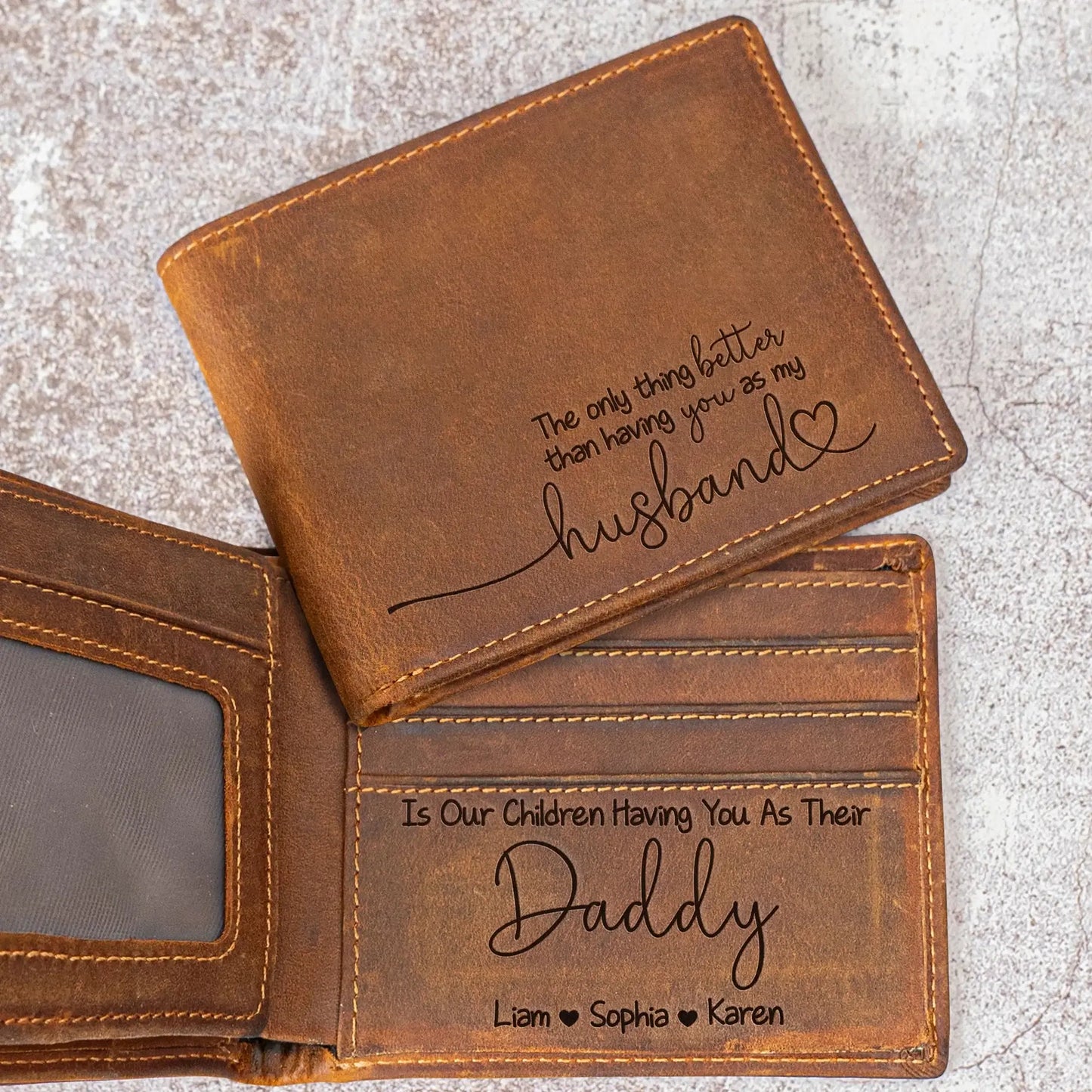Fifaytech™ Father's Day Personalized Leather Wallet