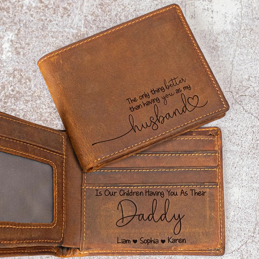 Fifaytech™ Father's Day Personalized Leather Wallet