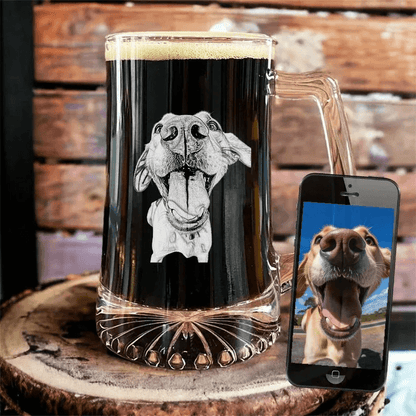 Fifaytech™ Father's day Etched Picture Rocks glass