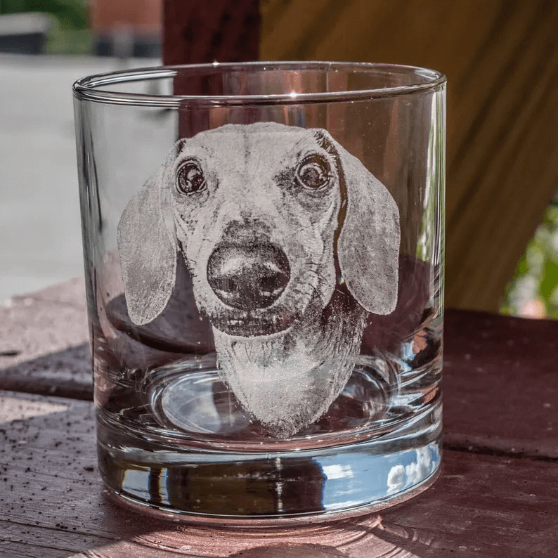 Fifaytech™ Father's day Etched Picture Rocks glass