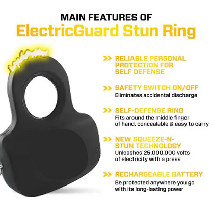 Fifaytech™ Female safety high power electric shock ring