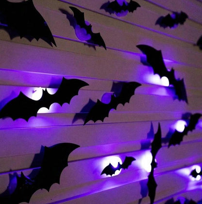 Fifaytech™ Halloween 3D Bat Design LED Decorations 12pcs/24pcs Set