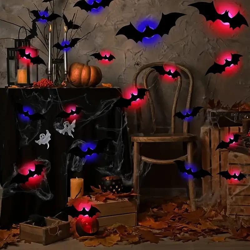 Fifaytech™ Halloween 3D Bat Design LED Decorations 12pcs/24pcs Set