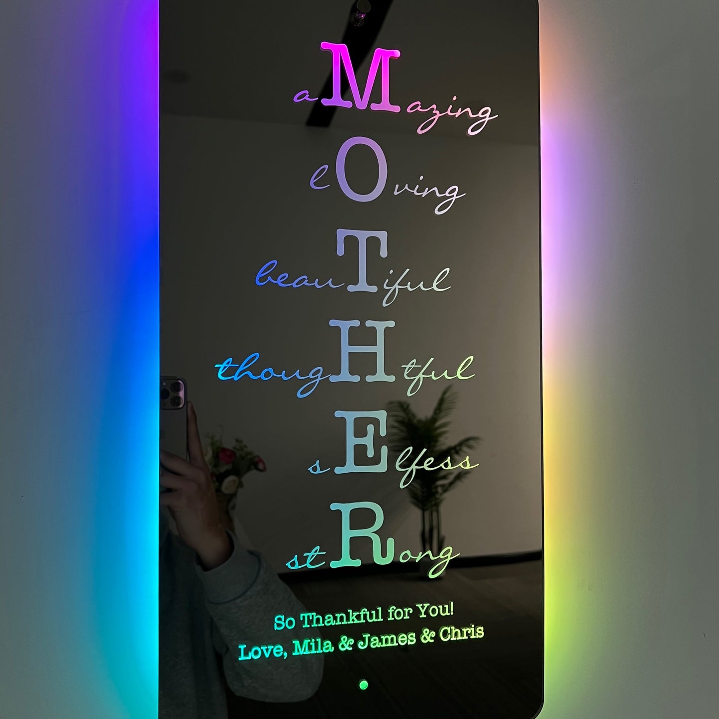 Custom Mother/Grandma Mirror: Personalized Engraved Gift for Mother's Day/Birthday