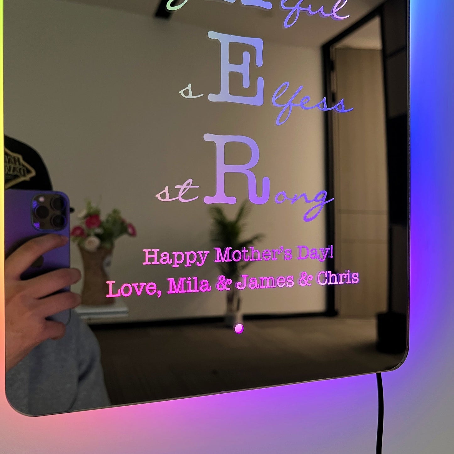 Custom Mother/Grandma Mirror: Personalized Engraved Gift for Mother's Day/Birthday