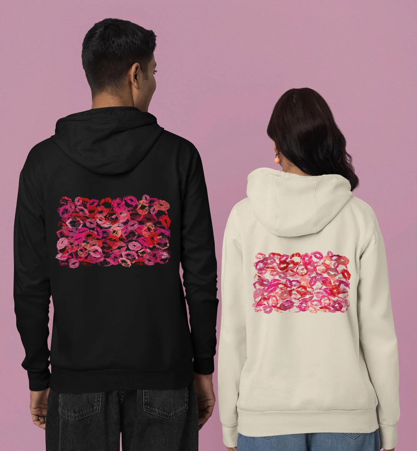 Fifaytech™ Custom Lipstick Kisses Hoodie Matching Set