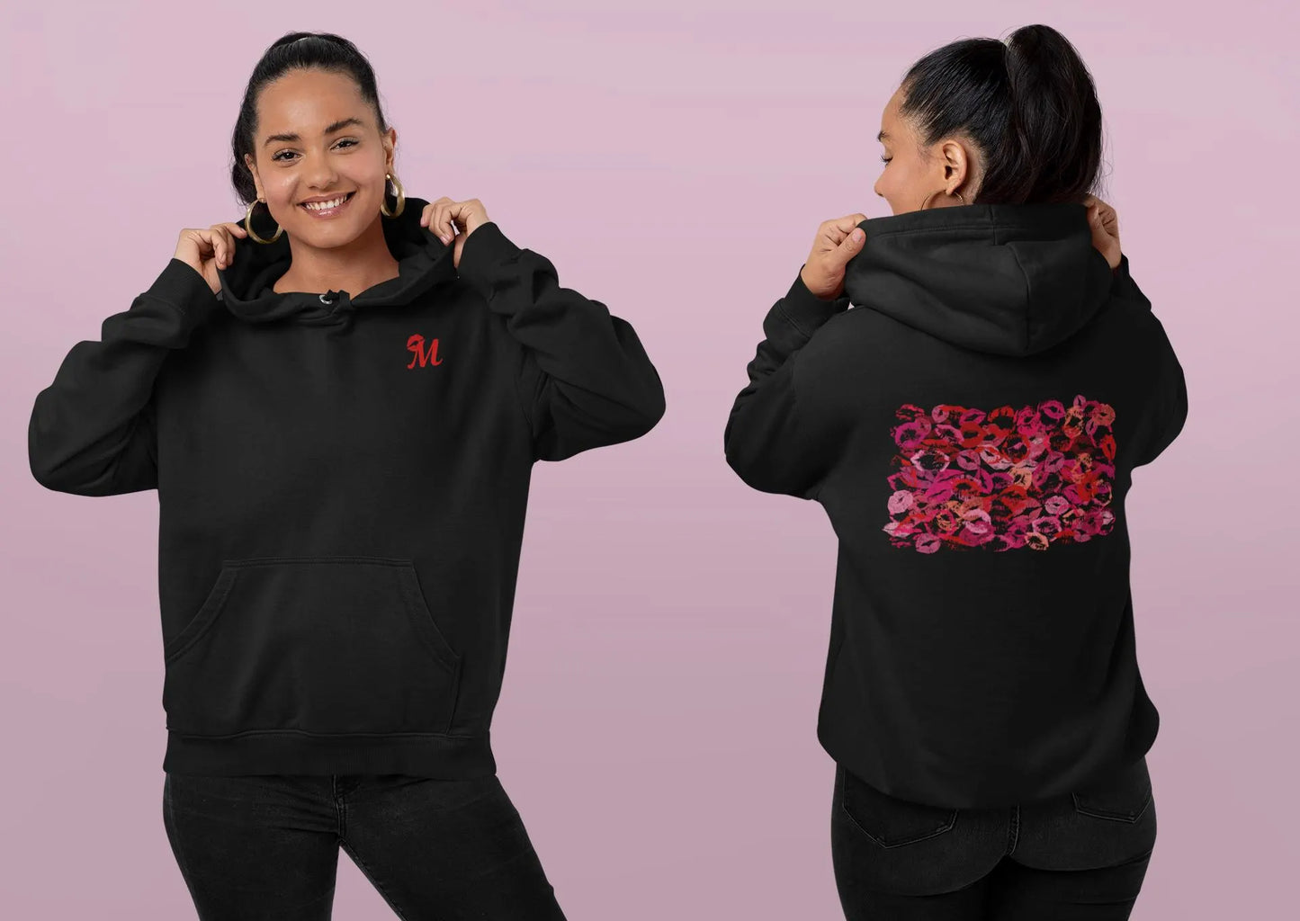 Fifaytech™ Custom Lipstick Kisses Hoodie Matching Set