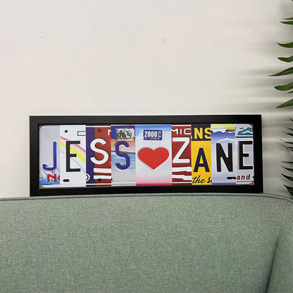 Fifaytech™ Handmade License Plate Metal Sign For Couples