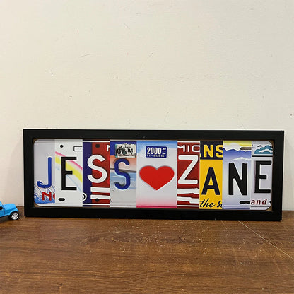 Fifaytech™ Handmade License Plate Metal Sign For Couples