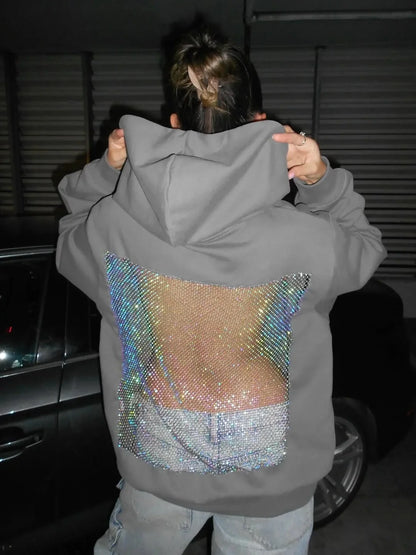 Fifaytech™ Luna Rhinestone Mesh Hoodie