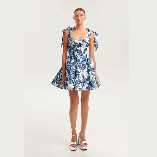 Fifaytech™Marvelous blue hydrangea mini dress on straps
