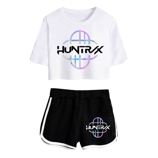 Fifaytech™ K-Pop Demon Hunter Huntrix Cropped Top + Shorts Two-Piece Set