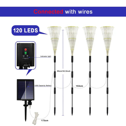 Fifaytech™ 4PC Outdoor Solar Garden Lights