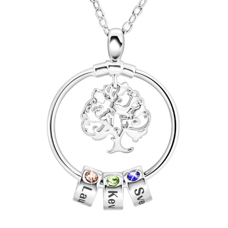 Fifaytech™ Personalized Family Tree Necklace With Children's Names