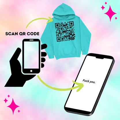 Fifaytech™ F**k You Funny QR Code Hoodie (Unisex)