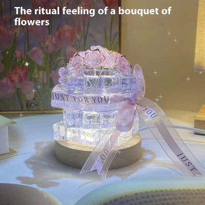 Fifaytech™ Handmade DIY Ice Cube Rose Night Lamp