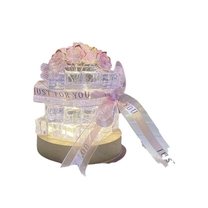 Fifaytech™ Handmade DIY Ice Cube Rose Night Lamp