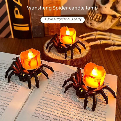 Fifaytech™ Halloween Led Electronic Glowing Spider Candle Lamp