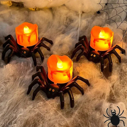 Fifaytech™ Halloween Led Electronic Glowing Spider Candle Lamp