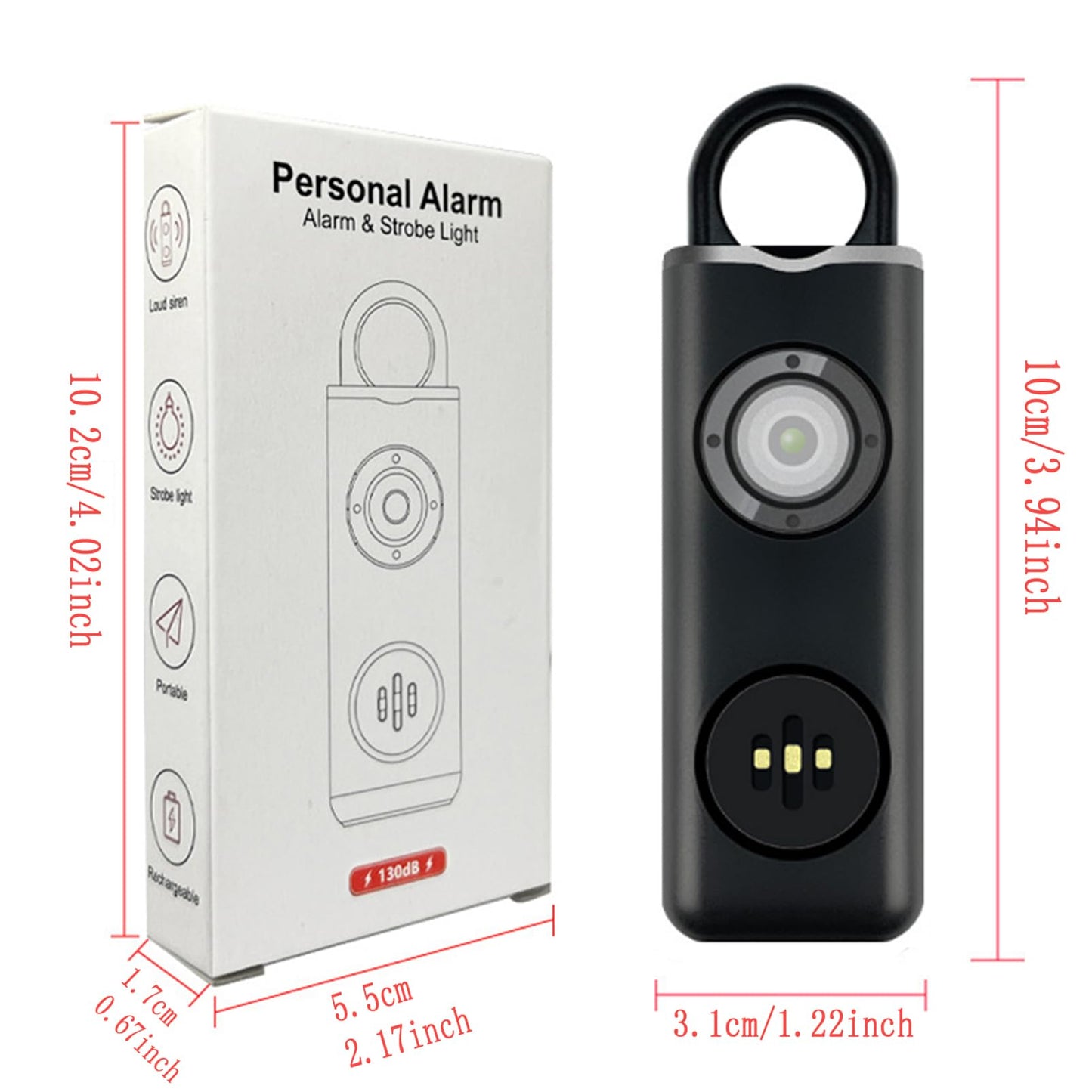 Fifaytech™ Safe Sound Personal Alarm(130 dB Loud Siren Song)
