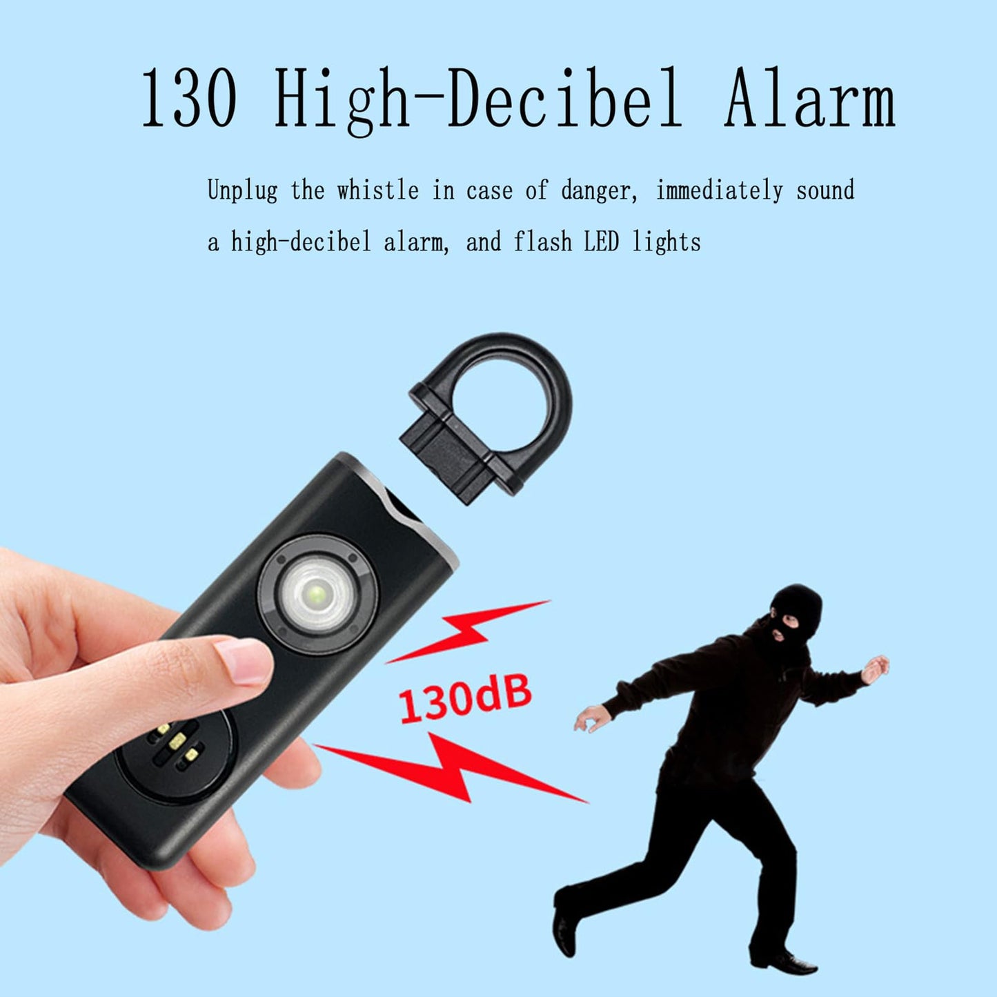 Fifaytech™ Safe Sound Personal Alarm(130 dB Loud Siren Song)