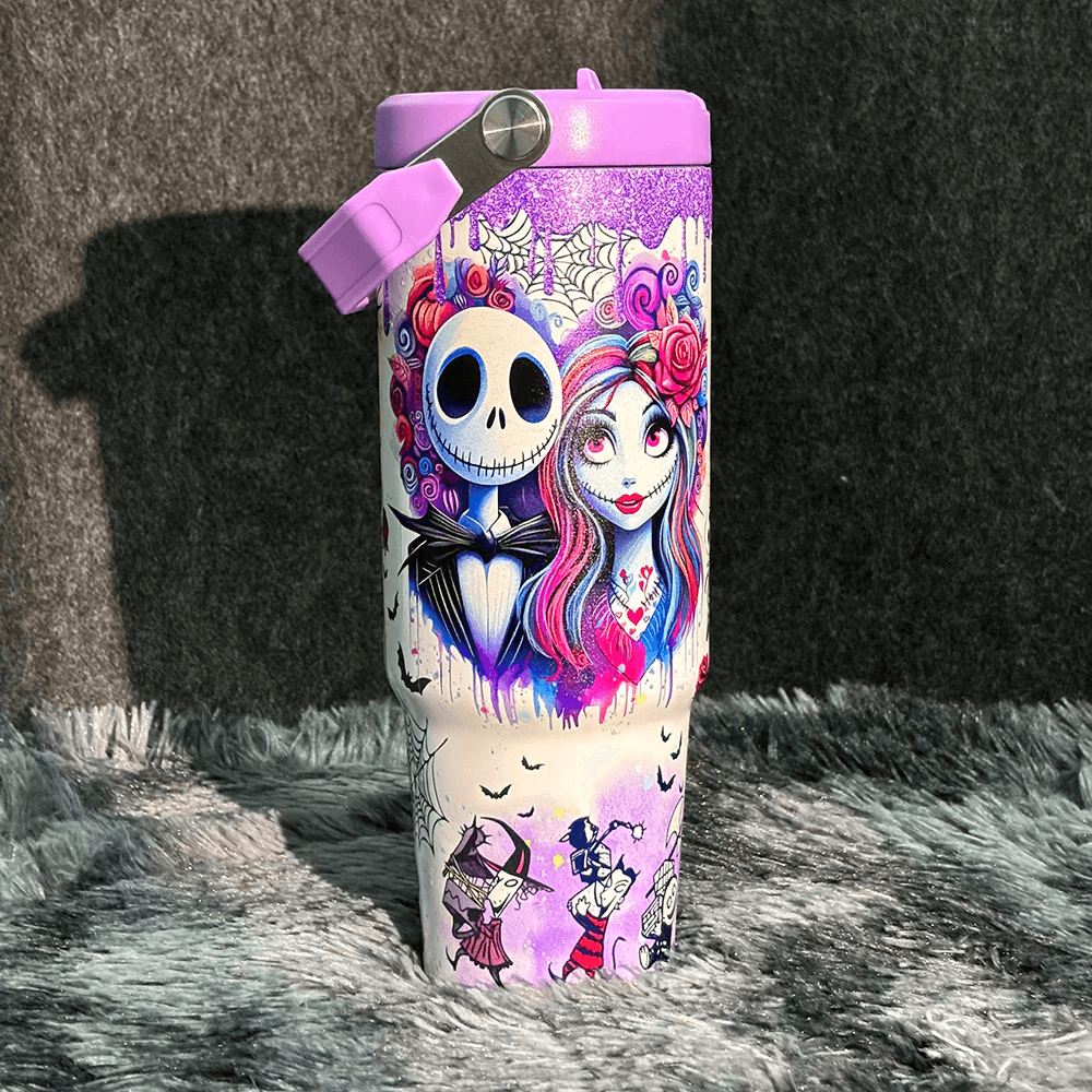 Fifaytech™ 40oz Sally x Jack Skellington Tumbler
