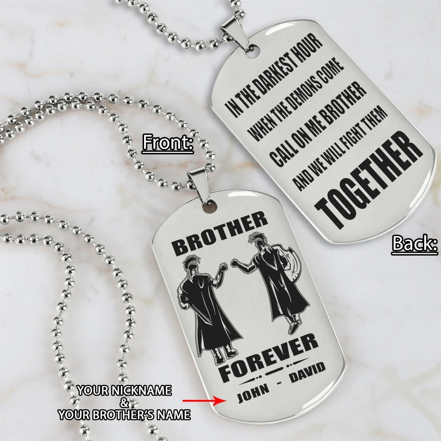 Fifaytech™ 🔥Spartan Custom Engraved Black Dog Tags