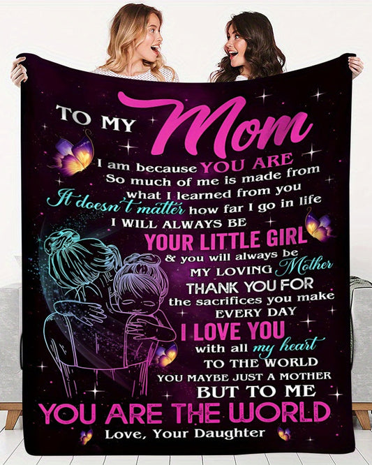 Fifaytech™ TO MY MOM I LOVE YOU Plush Blanket