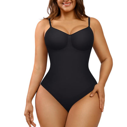 Fifaytech™ Seamless Covered Bust Jumpsuit Thong Bodysuit