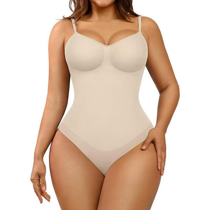 Fifaytech™ Seamless Covered Bust Jumpsuit Thong Bodysuit