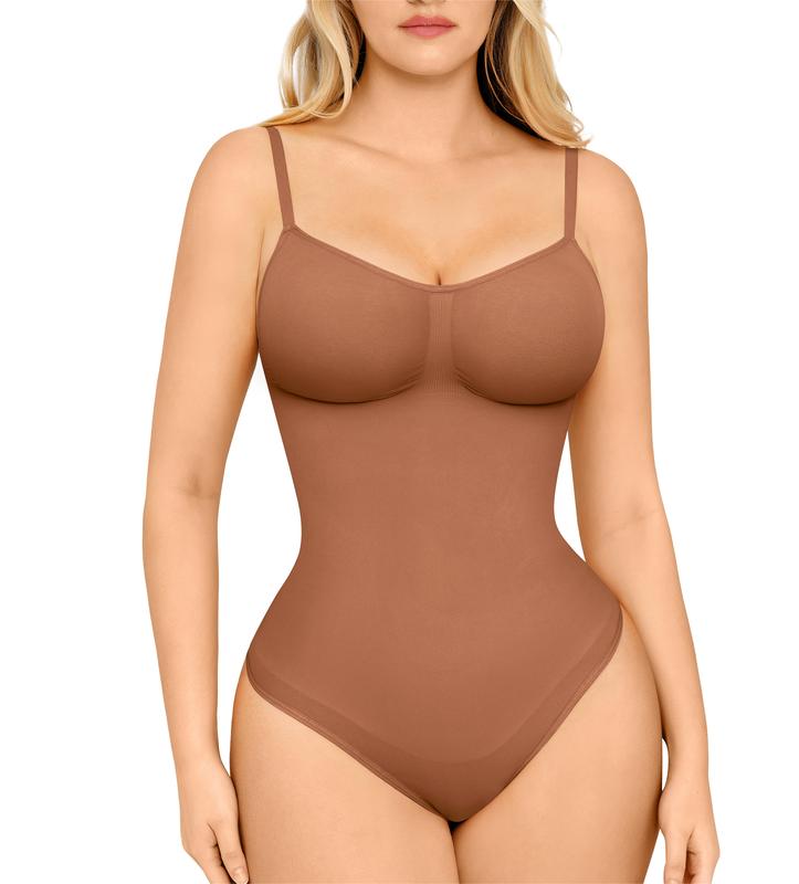 Fifaytech™ Seamless Covered Bust Jumpsuit Thong Bodysuit