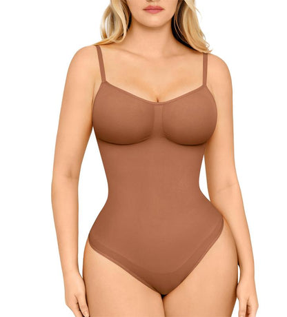 Fifaytech™ Seamless Covered Bust Jumpsuit Thong Bodysuit